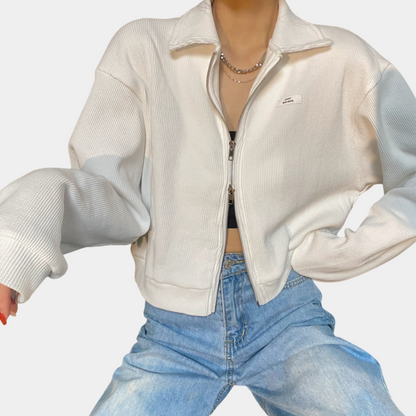 Kurze Damenjacke mit Reißverschluss - Beate