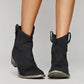 Damen Western Stiefeletten aus Leder - Vintage Style