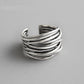 925 Sterling Silber Verstellbarer Ring in Schichten