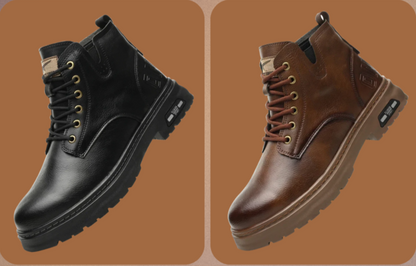 Hochwertige Herren Schnürstiefel mit Reißverschluss