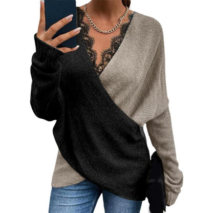 "Gizela" Eleganter Überschlagpullover