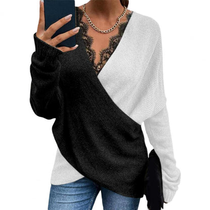 "Gizela" Eleganter Überschlagpullover