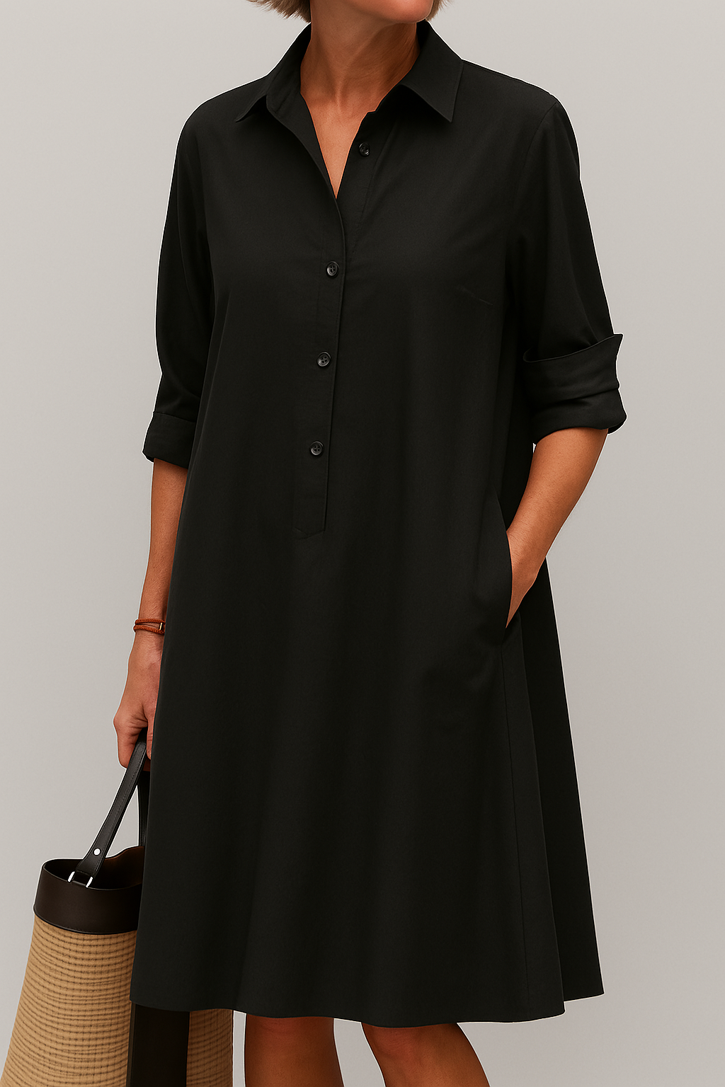 Elodie Hemdblusenkleid mit Knopfleiste