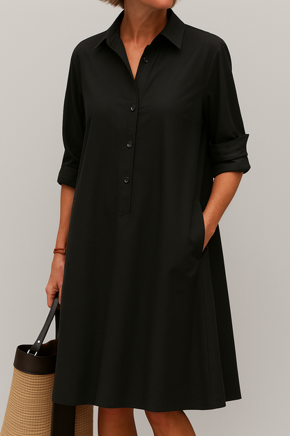 Elodie Hemdblusenkleid mit Knopfleiste