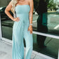 Sophia - Schouderloze Rosa Jumpsuit
