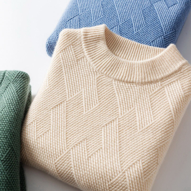 Geometry - Klassischer langärmeliger Strickpullover für Herren