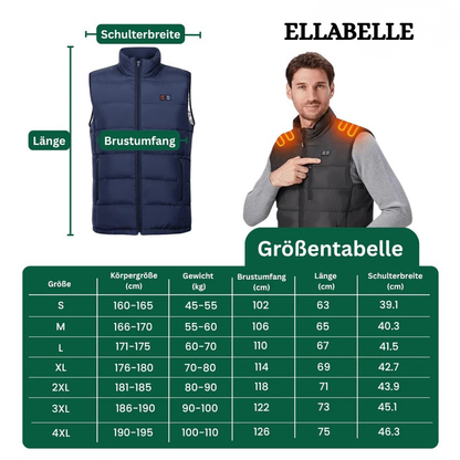 Beheizte USB-Weste – Unisex Heizjacke mit 3 Temperaturstufen