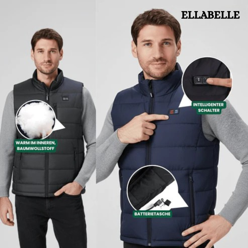 Beheizte USB-Weste – Unisex Heizjacke mit 3 Temperaturstufen