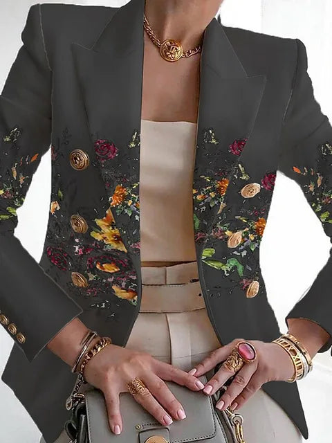 Roseta – Eleganter Damen-Büro-Blazer mit Blumenmuster