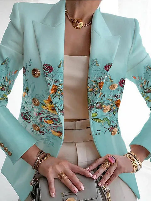 Roseta – Eleganter Damen-Büro-Blazer mit Blumenmuster