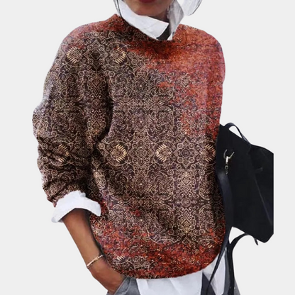 Damen Rundhalsausschnitt Strickpullover | Lässig