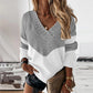Modischer Strickpullover für Damen | V-Ausschnitt