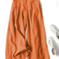 Beige Leinenweite Hosen - Julia