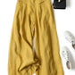 Beige Leinenweite Hosen - Julia