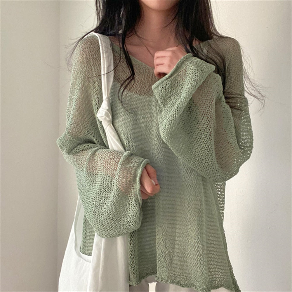 Modischer gestrickter Damen Pullover für den Alltag