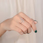 925 Sterling Silber und Achat Rosa Kätzchen Ring