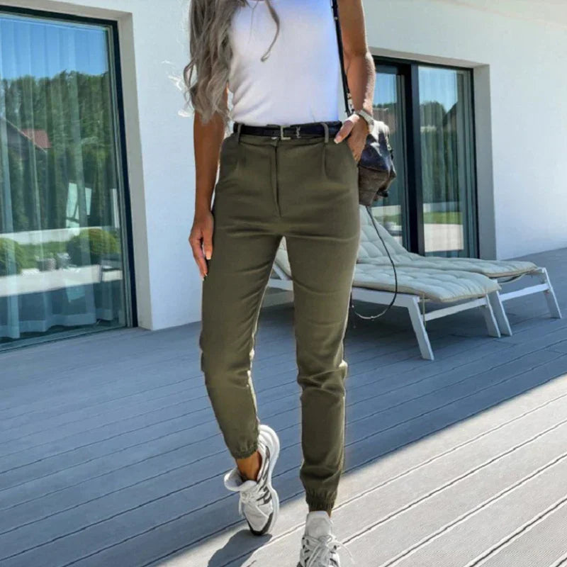 Fiona - Khaki Chino Hose