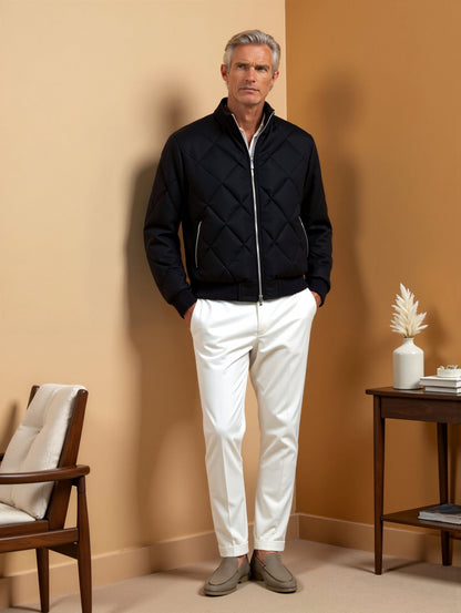 Herren Winter Steppjacke | Schwarz