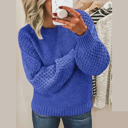 Pullover mit strukturierten Ärmeln – Gemütliche Eleganz mit modernem Charme