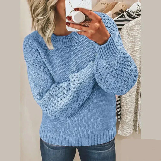 Pullover mit strukturierten Ärmeln – Gemütliche Eleganz mit modernem Charme