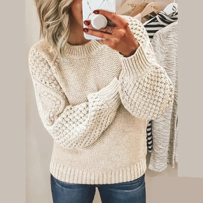 Pullover mit strukturierten Ärmeln – Gemütliche Eleganz mit modernem Charme