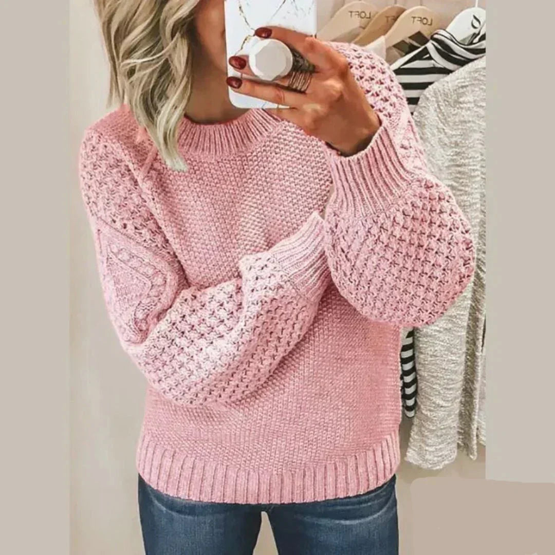 Pullover mit strukturierten Ärmeln – Gemütliche Eleganz mit modernem Charme