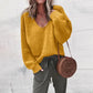 Schwarzer V-Ausschnitt Pullover - Emma