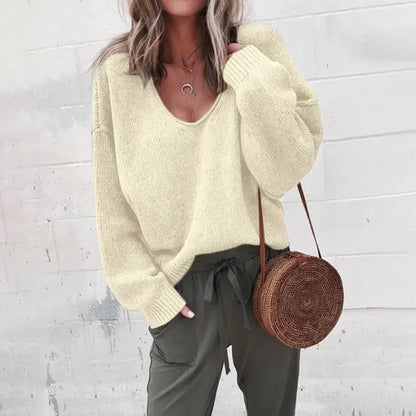 Acryl-Strickpullover mit V-Ausschnitt - Marianne