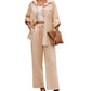 Schicke Damen-Freizeithose, Bluse und Hose für Damen