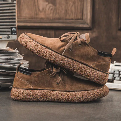 Herren Nubuk-Lederschuhe mit weicher Sohle - Komfortabel & Elegant