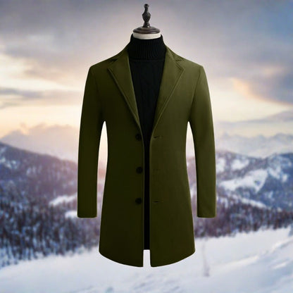 Paul - Klassischer langer Wollmantel