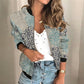 Fatima - Paillettenjacke mit frühlingshaftem Vintage-Blumenmuster