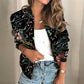 Fatima - Paillettenjacke mit frühlingshaftem Vintage-Blumenmuster