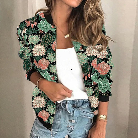 Fatima - Paillettenjacke mit frühlingshaftem Vintage-Blumenmuster