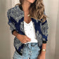 Fatima - Paillettenjacke mit frühlingshaftem Vintage-Blumenmuster