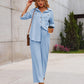 Schicke Damen-Freizeithose, Bluse und Hose für Damen