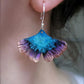Boho-Ohrringe mit blauem Schmetterling aus Sterlingssilber