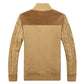 Herren-Strickjacke mit Plüsch-Innenfutter