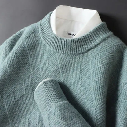 Geometry - Klassischer langärmeliger Strickpullover für Herren