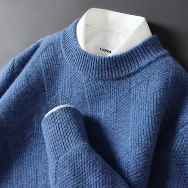 Geometry - Klassischer langärmeliger Strickpullover für Herren