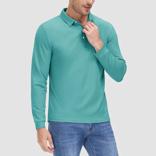 Eamon – blaues golfshirt für herren