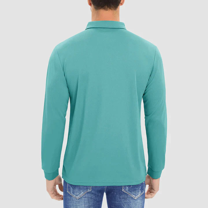 Eamon – blaues golfshirt für herren