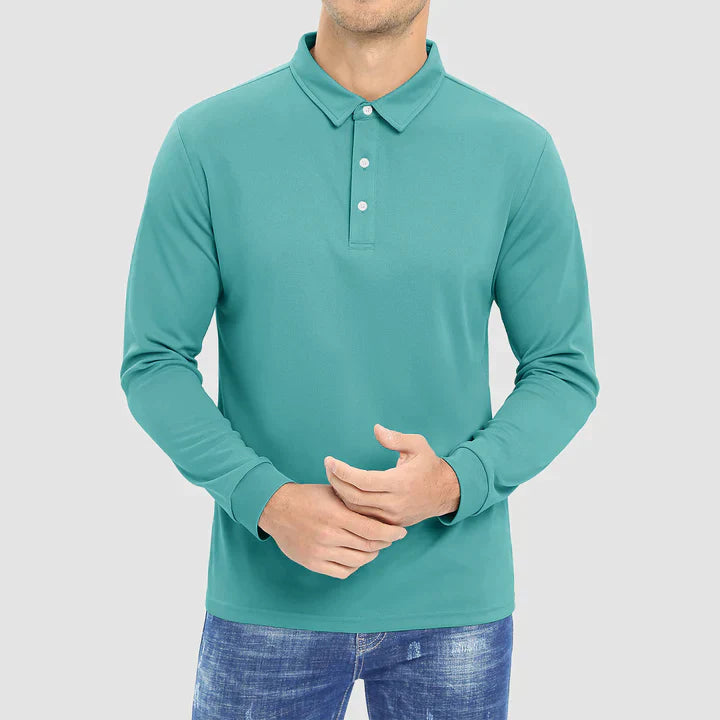 Eamon – blaues golfshirt für herren