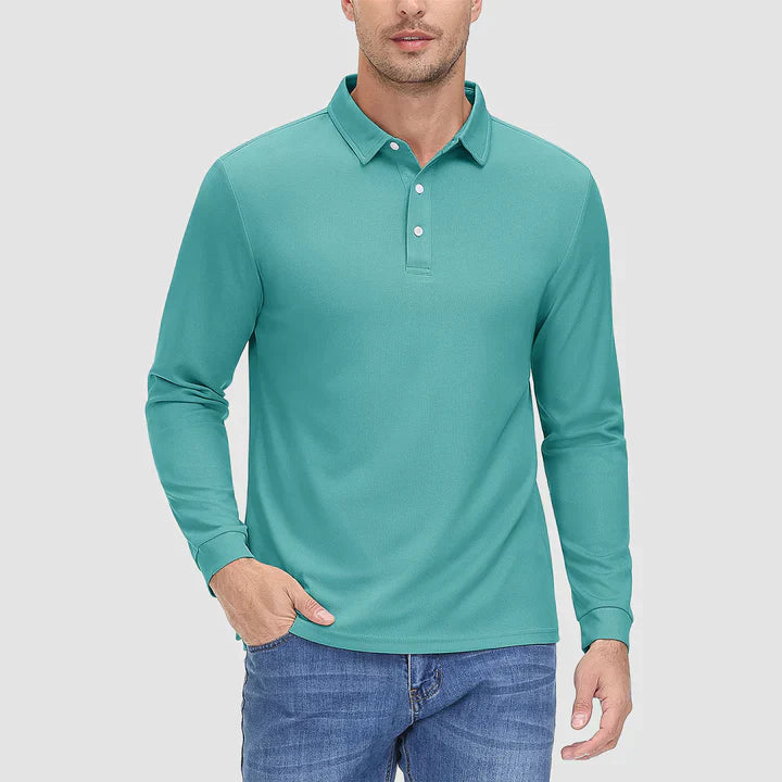 Eamon – blaues golfshirt für herren