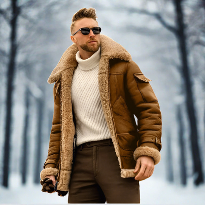 Neil - Lederjacke mit Fell