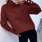 Lässiger Rollkragenpullover für Damen | Mit Knopfmanschetten