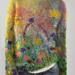 Heidi - Damen-Strickpullover mit 3D-Blumendruck