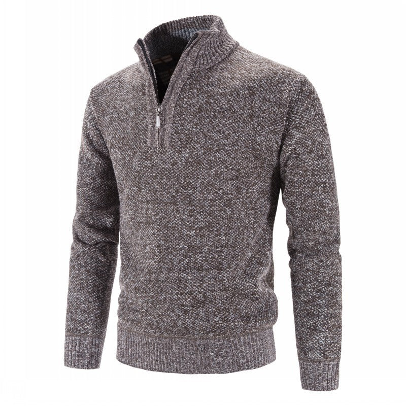 Erik - Lässiger Thermopullover mit halbem Reißverschluss