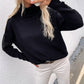 Lässiger Rollkragenpullover für Damen | Mit Knopfmanschetten