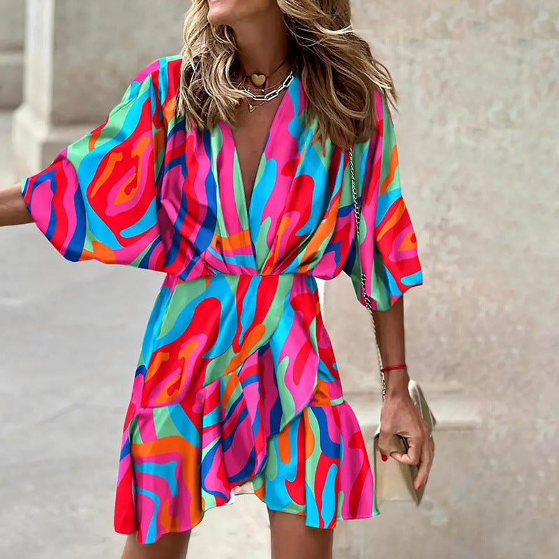 Isla - Elegantes Kleid mit Fledermausärmeln